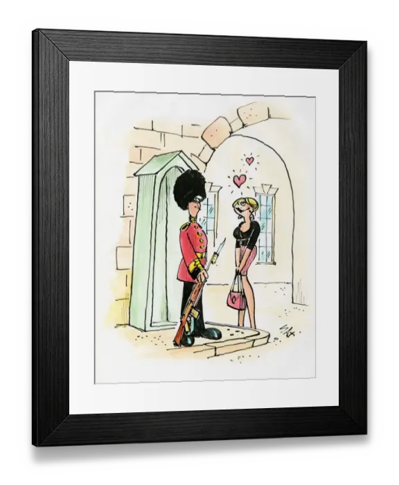 Framed Print : A cartoon by famous cartoonist Sax Framed Print : A cartoon by famous cartoonist Sax