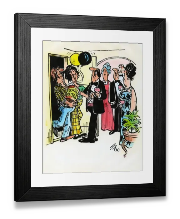 Framed Print : A cartoon by famous cartoonist Sax Framed Print : A cartoon by famous cartoonist Sax