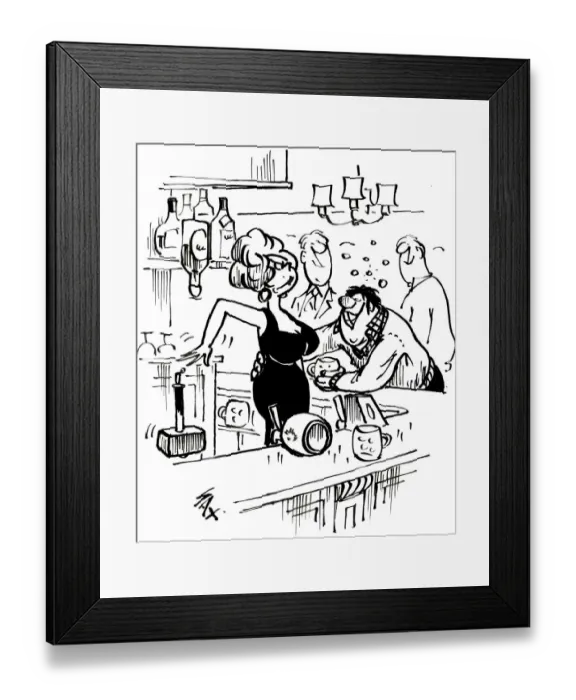 Framed Print : Cartoon by Sax Usually paying little or no attention to political correctness, Sax