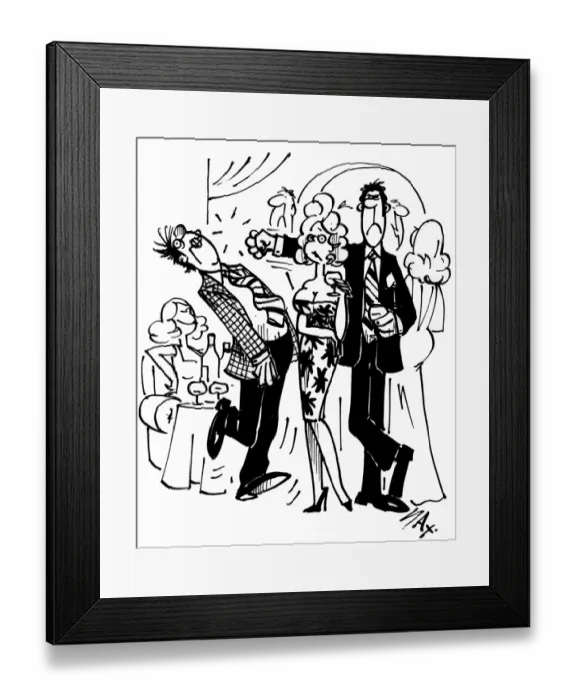 Framed Print : Cartoon by Sax Usually paying little or no attention to political correctness, Sax