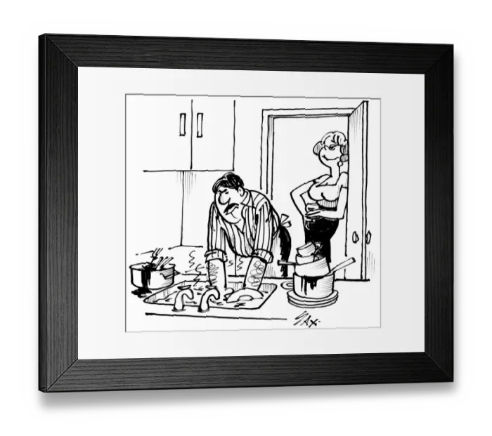 Framed Print : Cartoon by Sax Usually paying little or no attention to political correctness, Sax