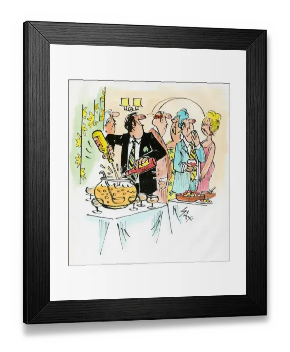 Framed Print : A cartoon by famous cartoonist Sax Framed Print : A cartoon by famous cartoonist Sax