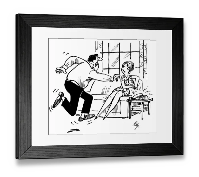 Framed Print : Cartoon by Sax Usually paying little or no attention to political correctness, Sax