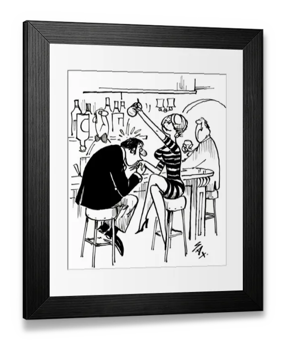 Framed Print : Cartoon by Sax Usually paying little or no attention to political correctness, Sax