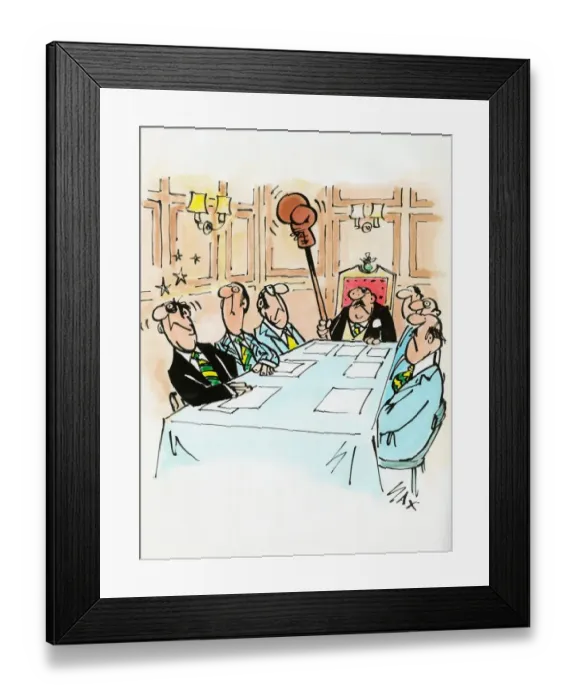 Framed Print : A cartoon by famous cartoonist Sax Framed Print : A cartoon by famous cartoonist Sax