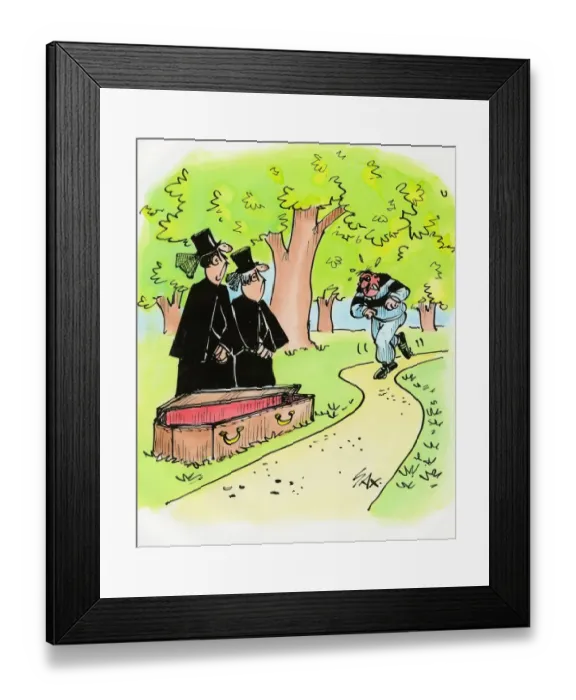 Framed Print : A cartoon by famous cartoonist Sax Framed Print : A cartoon by famous cartoonist Sax