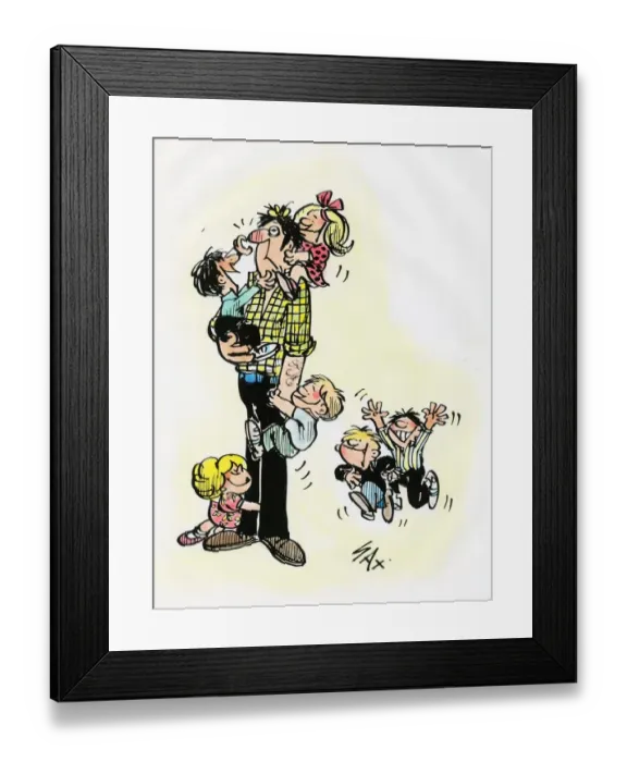 Framed Print : A cartoon by famous cartoonist Sax Framed Print : A cartoon by famous cartoonist Sax