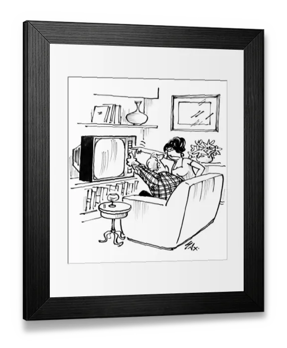 Framed Print : Before the remote control and before a tv in every room Framed Print : Before the remote control and before a tv in every room