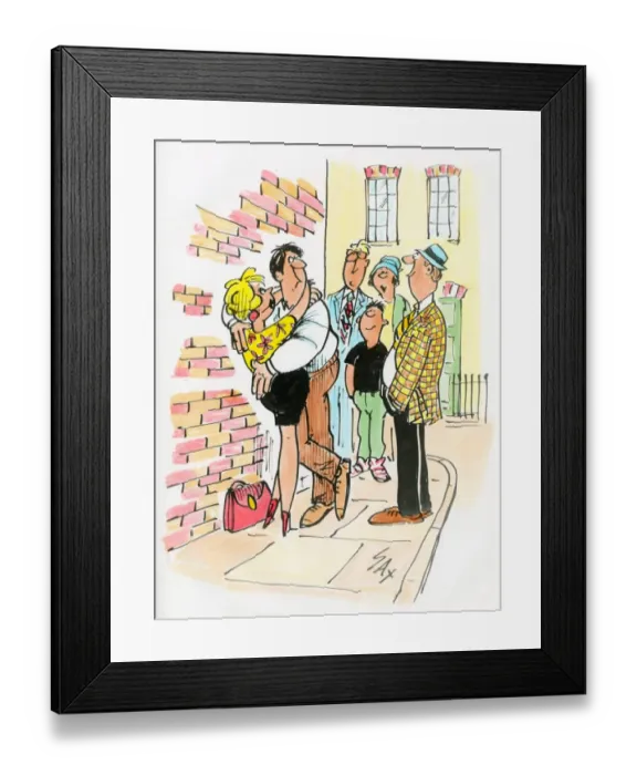 Framed Print : A cartoon by famous cartoonist Sax Framed Print : A cartoon by famous cartoonist Sax