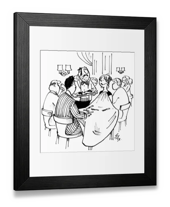 Framed Print : Cartoon by Sax Usually paying little or no attention to political correctness, Sax Framed Print : Cartoon by Sax Usually paying little or no attention to political correctness, Sax