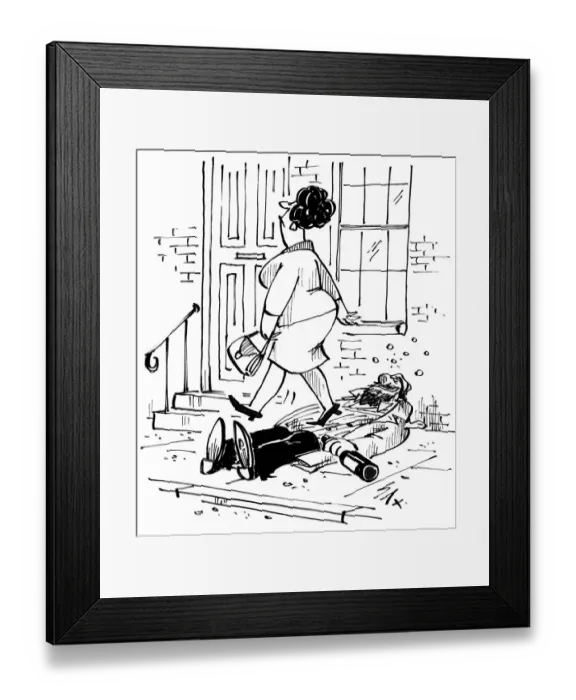Framed Print : Cartoon by Sax Usually paying little or no attention to political correctness, Sax