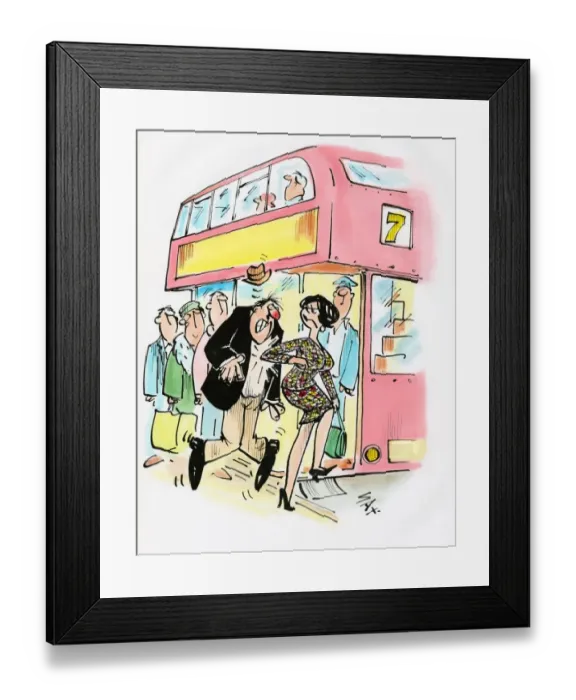 Framed Print : A cartoon by famous cartoonist Sax Framed Print : A cartoon by famous cartoonist Sax