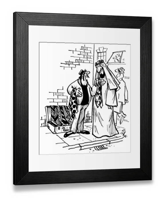 Framed Print : Cartoon by Sax Usually paying little or no attention to political correctness, Sax