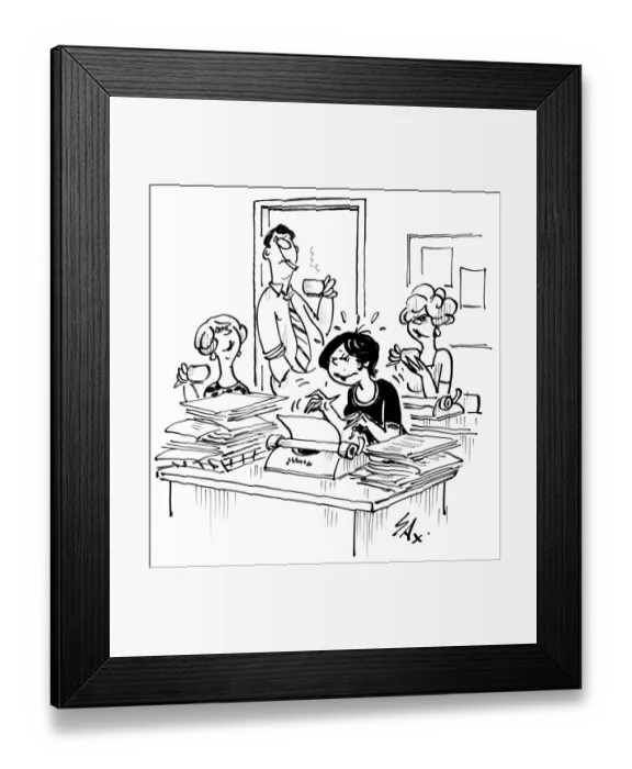 Framed Print : Cartoon by Sax Usually paying little or no attention to political correctness, Sax