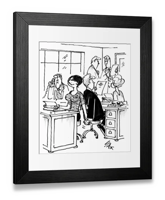 Framed Print : Cartoon by Sax Usually paying little or no attention to political correctness, Sax