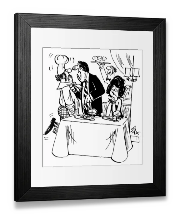 Framed Print : Cartoon by Sax Usually paying little or no attention to political correctness, Sax