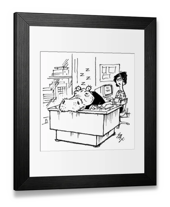 Framed Print : Cartoon by Sax Usually paying little or no attention to political correctness, Sax
