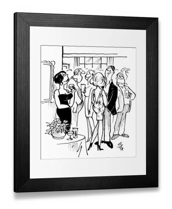 Framed Print : Cartoon by Sax Usually paying little or no attention to political correctness, Sax