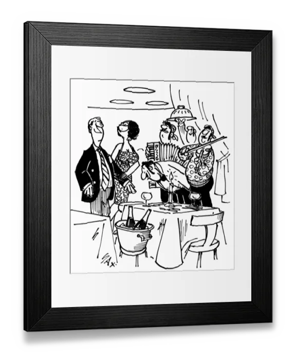 Framed Print : Cartoon by Sax Usually paying little or no attention to political correctness, Sax