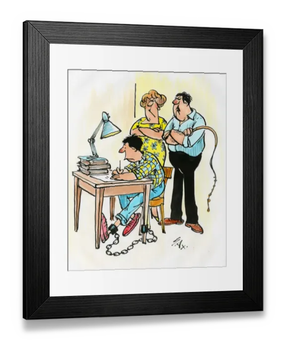 Framed Print : A cartoon by famous cartoonist Sax Framed Print : A cartoon by famous cartoonist Sax