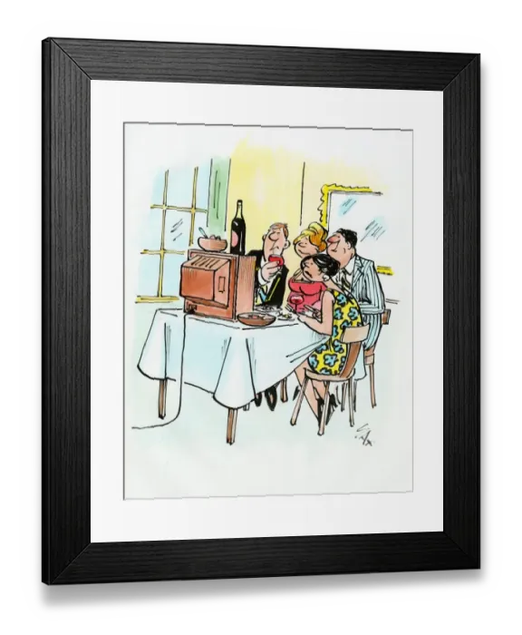 Framed Print : A cartoon by famous cartoonist Sax Framed Print : A cartoon by famous cartoonist Sax