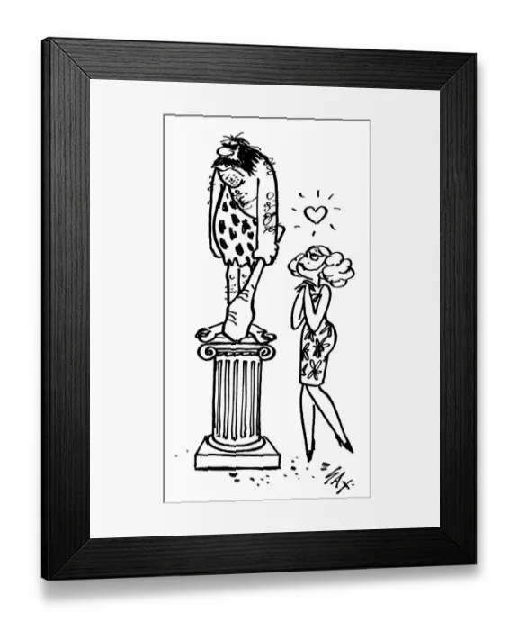 Framed Print : Cartoon by Sax Usually paying little or no attention to political correctness, Sax