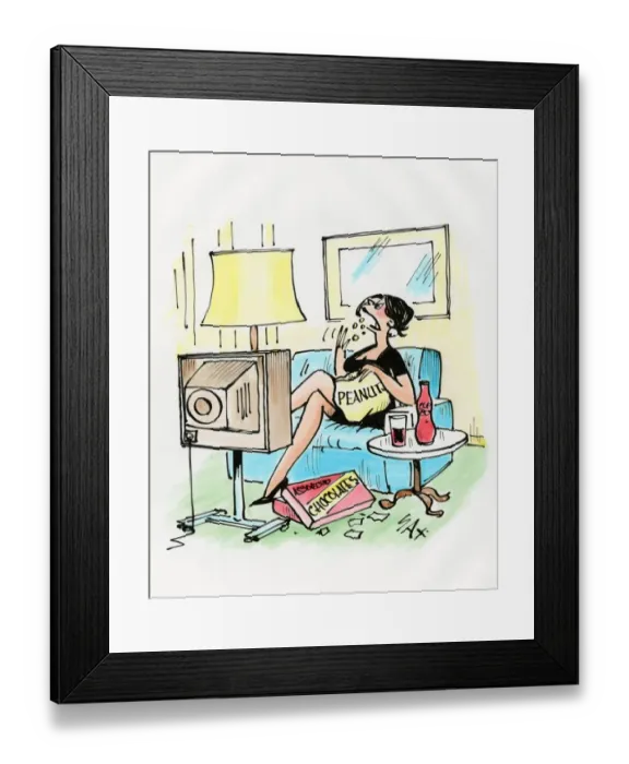 Framed Print : A cartoon by famous cartoonist Sax Framed Print : A cartoon by famous cartoonist Sax