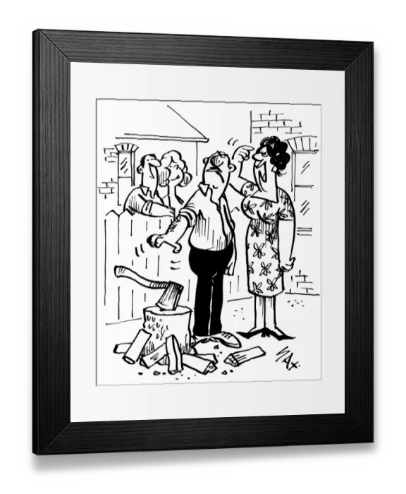 Framed Print : Cartoon by Sax Usually paying little or no attention to political correctness, Sax