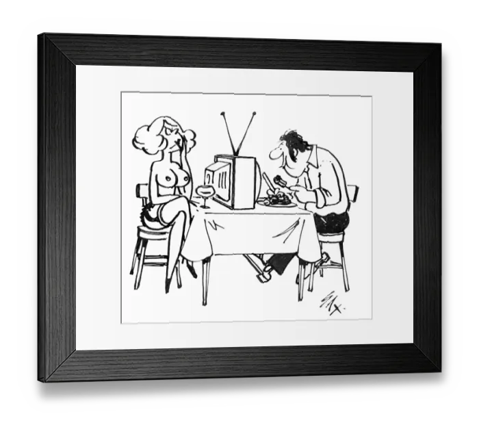 Framed Print : Cartoon by Sax Usually paying little or no attention to political correctness, Sax