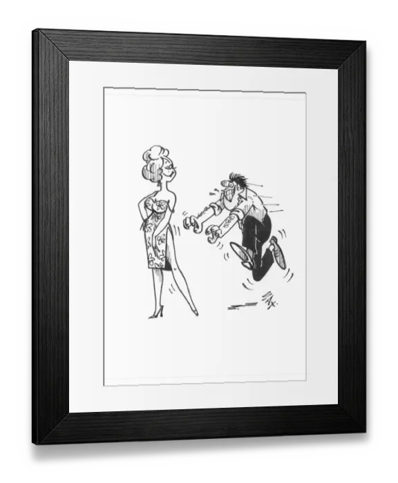 Framed Print : Sax Usually paying little or no attention to political correctness, Sax cartoons are often saucy