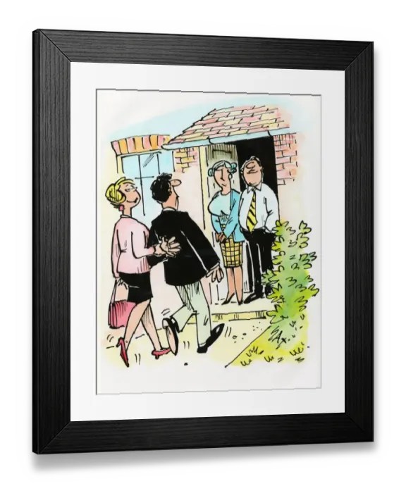 Framed Print : A cartoon by famous cartoonist Sax Framed Print : A cartoon by famous cartoonist Sax