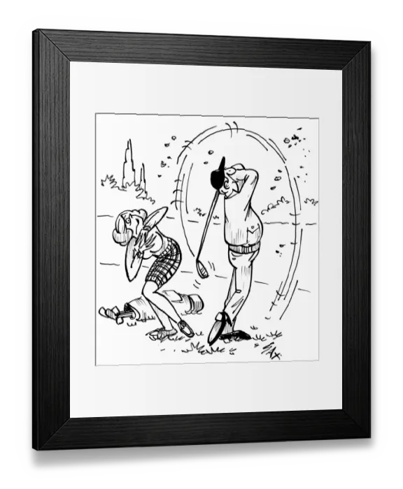 Framed Print : Golf / golfing Cartoon by Sax Usually paying little or no attention to political correctness Framed Print : Golf / golfing Cartoon by Sax Usually paying little or no attention to political correctness