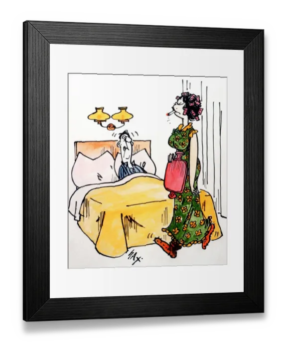 Framed Print : Cartoon by Sax Usually paying little or no attention to political correctness, Sax