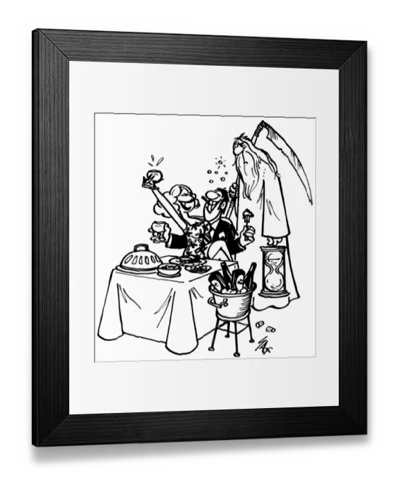 Framed Print : Cartoon by Sax Usually paying little or no attention to political correctness, Sax