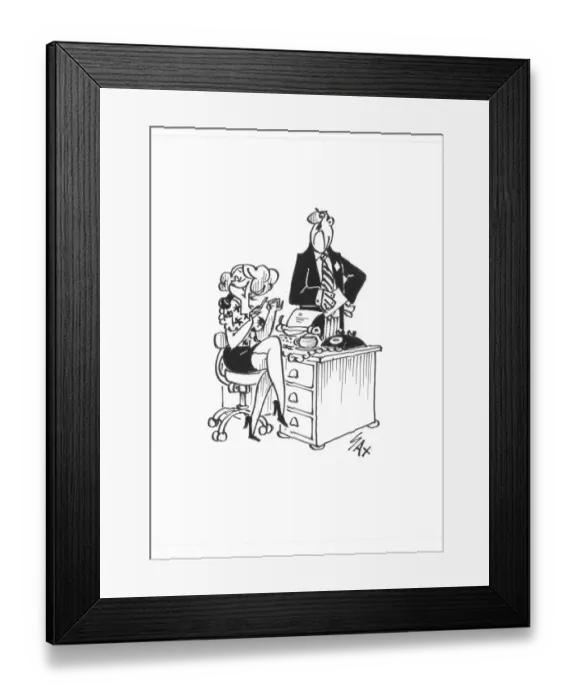 Framed Print : Sax Usually paying little or no attention to political correctness, Sax cartoons are often saucy