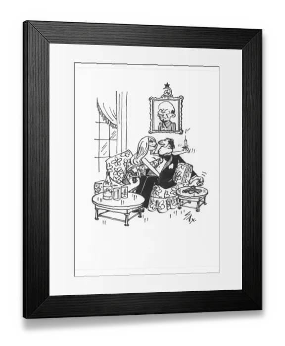 Framed Print : Sax Usually paying little or no attention to political correctness, Sax cartoons are often saucy