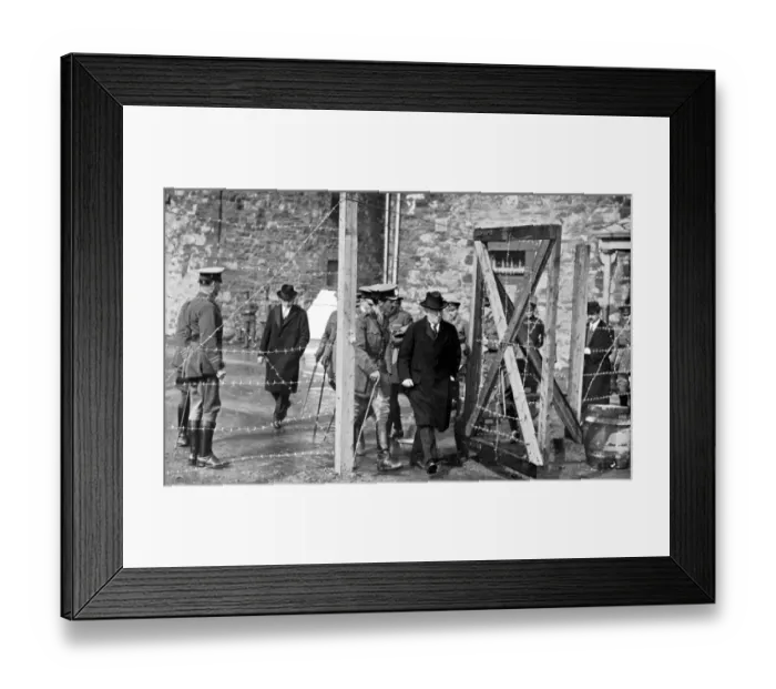 Framed Print : Easter rising, Dublin The Prime Minister Herbert Asquith leaving the barbed-wire Framed Print : Easter rising, Dublin The Prime Minister Herbert Asquith leaving the barbed-wire