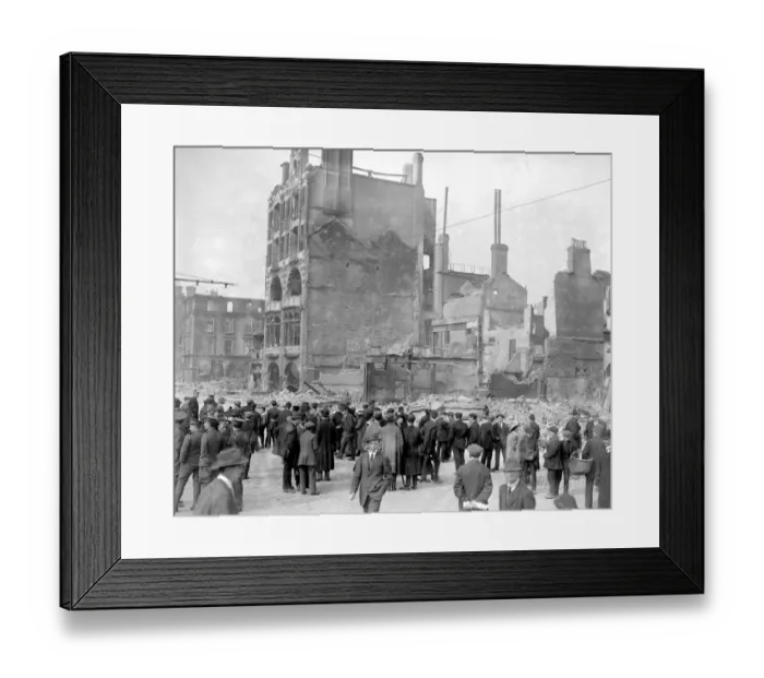 Framed Print : Easter Rising (originally captioned The Dublin rebellion) The ruins in Sackville