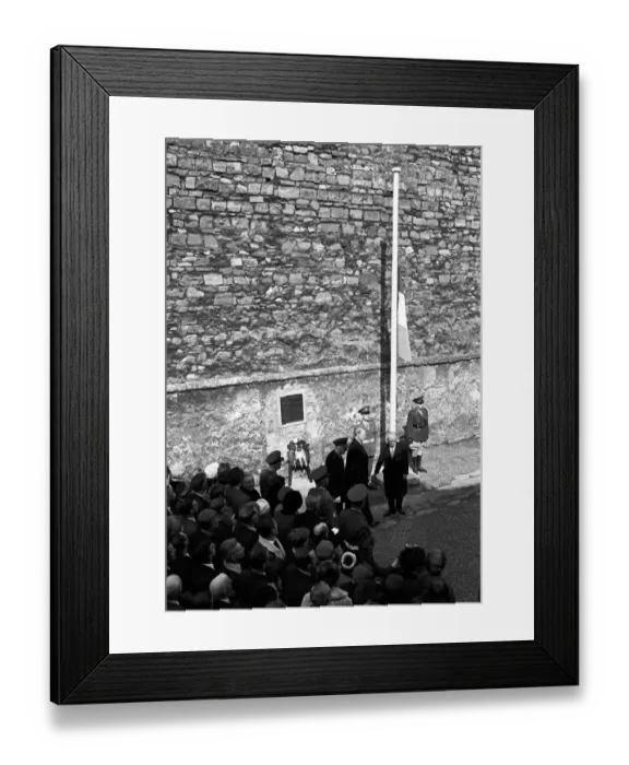 Framed Print : At this spot behind the walls of Kilmainham Prison fifty years ago, the British Framed Print : At this spot behind the walls of Kilmainham Prison fifty years ago, the British