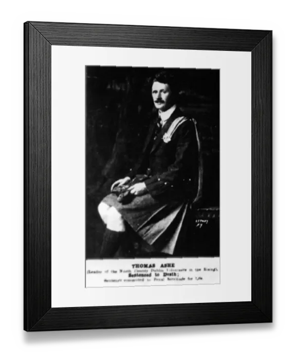 Framed Print : Thomas Ashe (Leader of the North County Dublin Volunteers in the Rising) - Sentenced