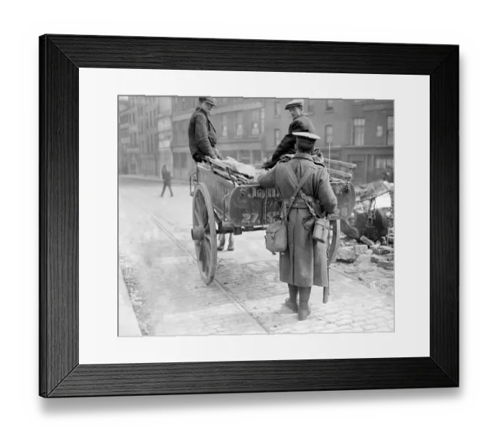 Framed Print : Easter Rising (originally captioned The Dublin rebellion) A sentry searching Framed Print : Easter Rising (originally captioned The Dublin rebellion) A sentry searching