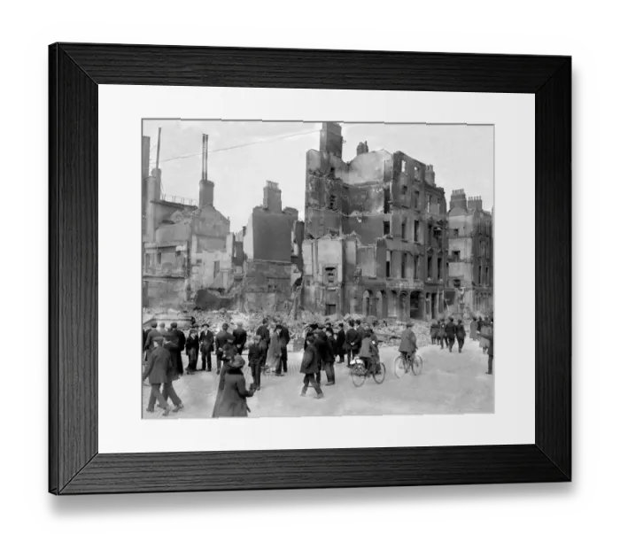 Framed Print : Easter Rising (originally captioned The Dublin rebellion) The ruins of Sackville Framed Print : Easter Rising (originally captioned The Dublin rebellion) The ruins of Sackville