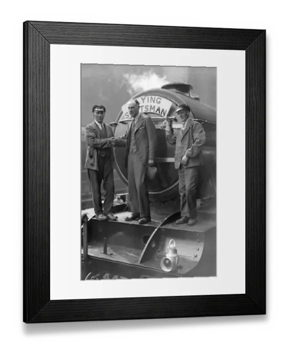 Framed Print : At Kings Cross. Captain G. De Havilland, winner of the Kings Cup Air Race this year Framed Print : At Kings Cross. Captain G. De Havilland, winner of the Kings Cup Air Race this year