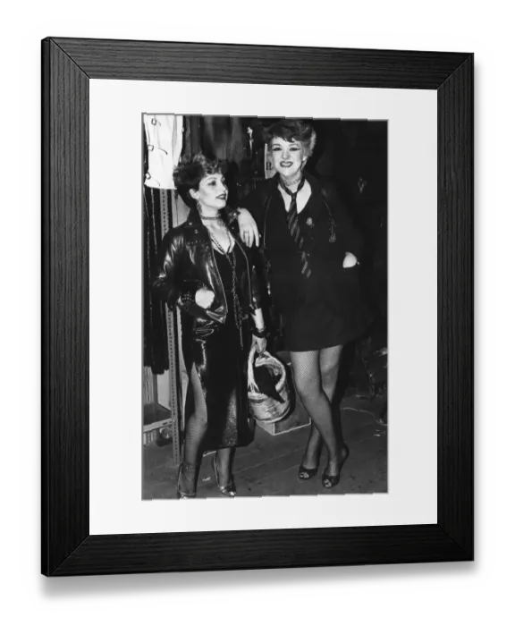 Framed Print : Punks - 1980s - fashion, women, punk, vintage stills photographic library archive 80s Framed Print : Punks - 1980s - fashion, women, punk, vintage stills photographic library archive 80s