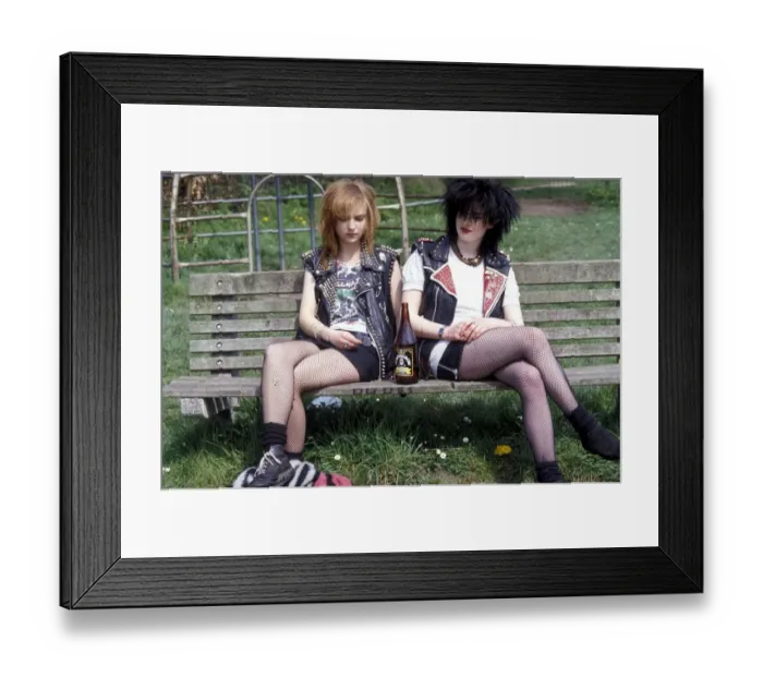 Framed Print : Punks - fashion, portrait, young woman, make up, punks Framed Print : Punks - fashion, portrait, young woman, make up, punks