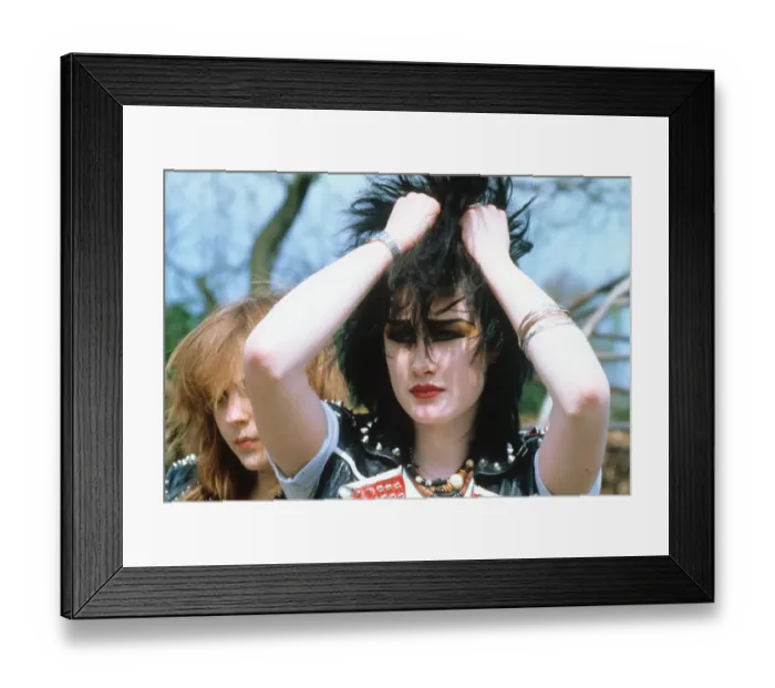 Framed Print : punk era April 1983 - fashion, portrait, young woman, make up, punks