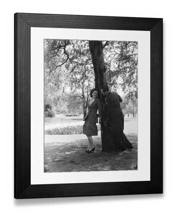 Framed Print : Lovers in Hyde Park May 1947 love couple romance romantic for valentines day be Framed Print : Lovers in Hyde Park May 1947 love couple romance romantic for valentines day be