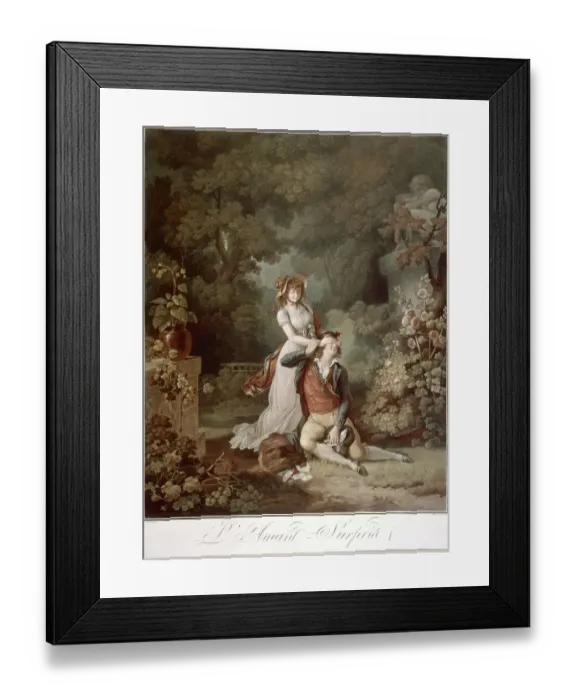 Framed Print : L Amant Surpris - The Surprised Lover The Lover Surprised, engraved by Charles Melchior Framed Print : L Amant Surpris - The Surprised Lover The Lover Surprised, engraved by Charles Melchior