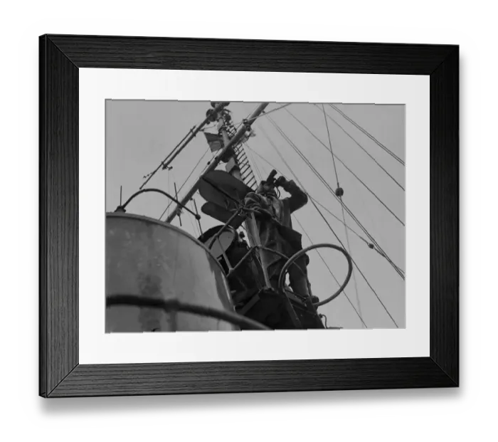 Framed Print : The North Sea Patrol. Minesweepers of the Royal Navy, free from the hazardous war service
