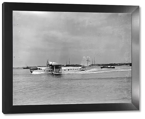 The Pan American flying boat, Clipper III landing at Southampton